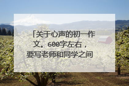 关于心声的初一作文。600字左右，要写老师和同学之间的一件事。急急急！！！拜托了！