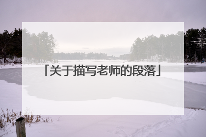 关于描写老师的段落