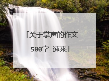关于掌声的作文 500字 速来