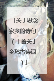 关于思念家乡的诗句（十首关于乡愁古诗词）