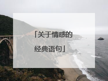 关于情感的经典语句