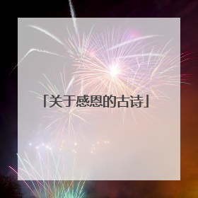 关于感恩的古诗