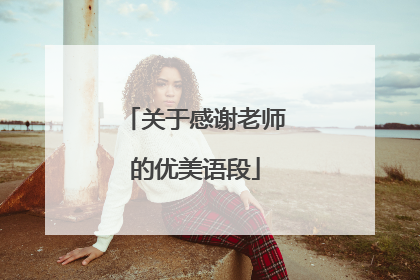 关于感谢老师的优美语段