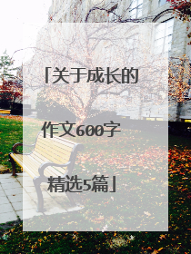 关于成长的作文600字精选5篇