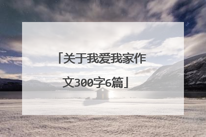 关于我爱我家作文300字6篇