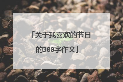 关于我喜欢的节日的300字作文