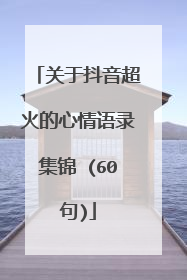 关于抖音超火的心情语录集锦 (60句)