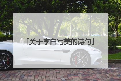 关于李白写美的诗句