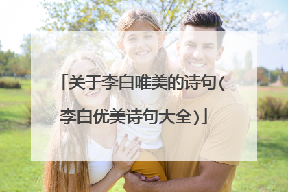 关于李白唯美的诗句(李白优美诗句大全)
