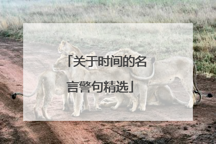 关于时间的名言警句精选