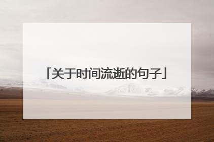 关于时间流逝的句子