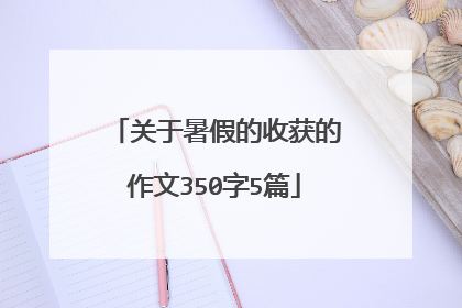 关于暑假的收获的作文350字5篇