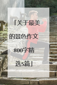 关于最美的景色作文800字精选5篇