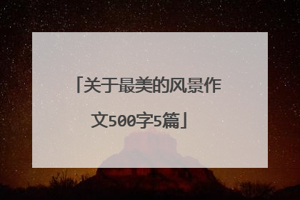 关于最美的风景作文500字5篇