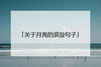 关于月亮的浪漫句子