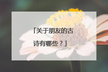 关于朋友的古诗有哪些?