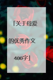 关于母爱的优秀作文400字