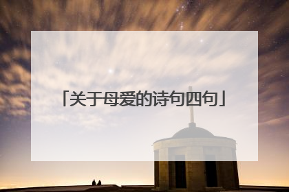 关于母爱的诗句四句
