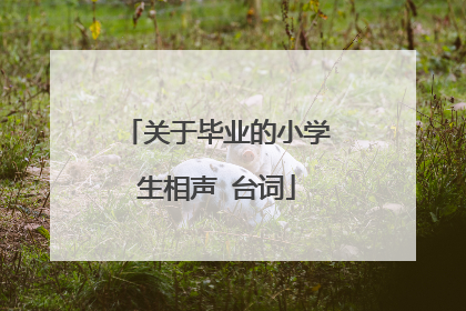 关于毕业的小学生相声 台词