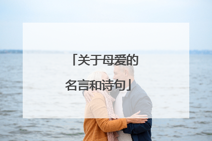 关于母爱的名言和诗句