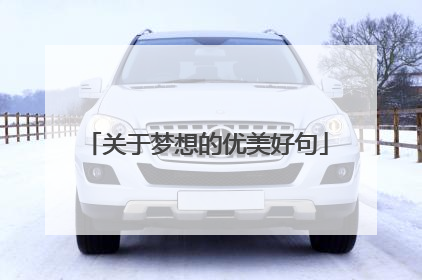 关于梦想的优美好句