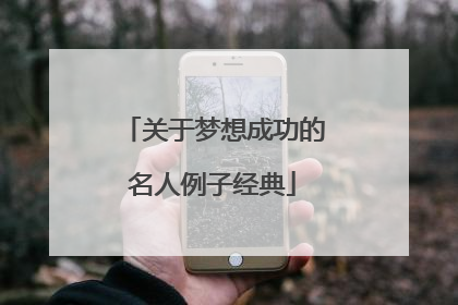 关于梦想成功的名人例子经典