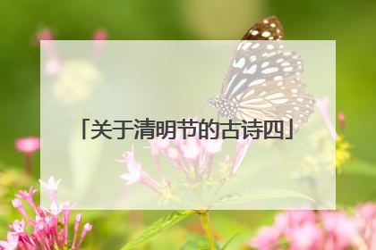 关于清明节的古诗四