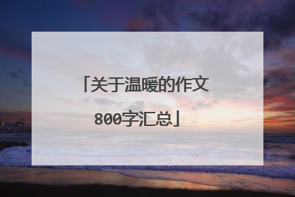 关于温暖的作文800字汇总