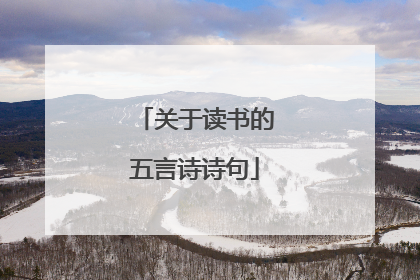 关于读书的五言诗诗句