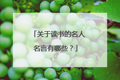 关于读书的名人名言有哪些？