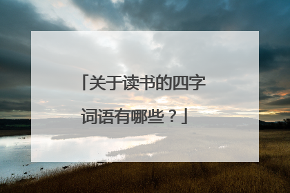 关于读书的四字词语有哪些？