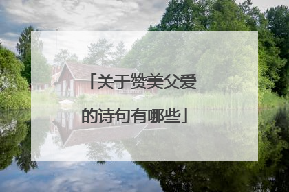 关于赞美父爱的诗句有哪些