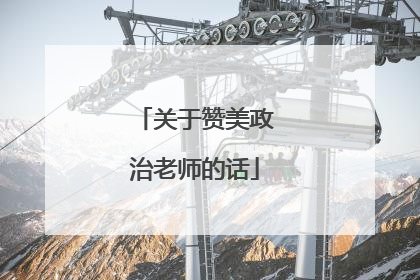 关于赞美政治老师的话