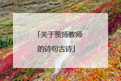 关于赞扬教师的诗句古诗