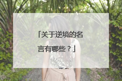 关于逆境的名言有哪些?