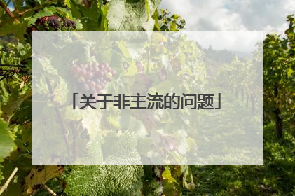 关于非主流的问题
