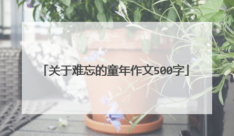 关于难忘的童年作文500字