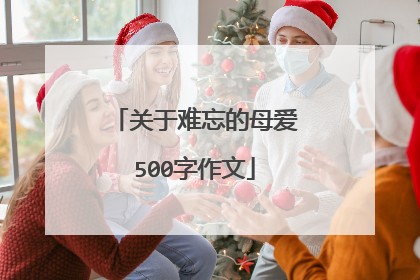关于难忘的母爱500字作文