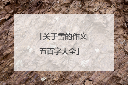 关于雪的作文五百字大全