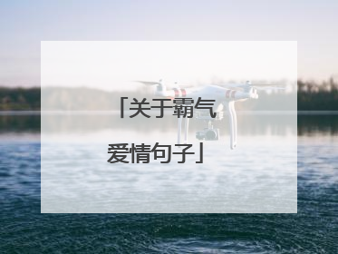 关于霸气爱情句子