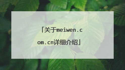 关于meiwen.com.cn详细介绍