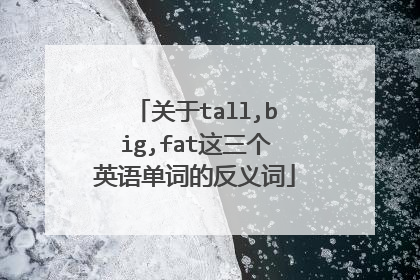 关于tall,big,fat这三个英语单词的反义词