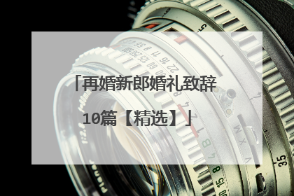 再婚新郎婚礼致辞10篇【精选】