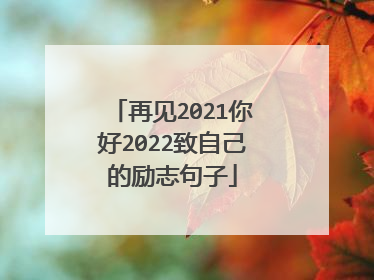 再见2021你好2022致自己的励志句子