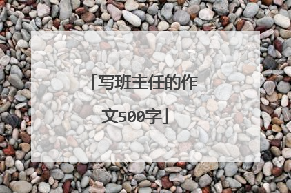 写班主任的作文500字