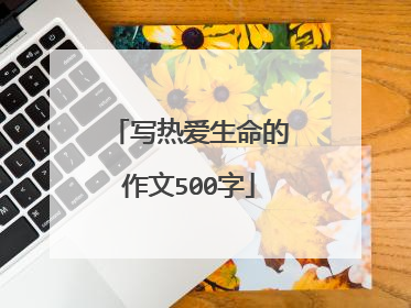 写热爱生命的作文500字