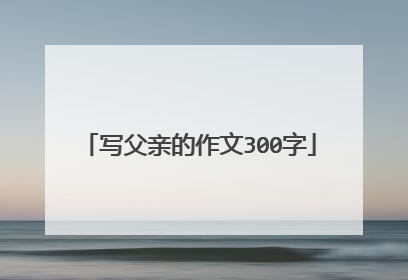 写父亲的作文300字