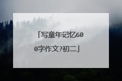 写童年记忆600字作文?初二