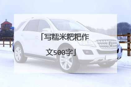 写糯米粑粑作文500字