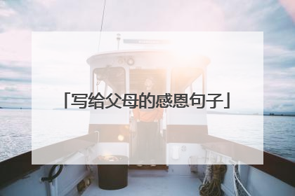 写给父母的感恩句子
